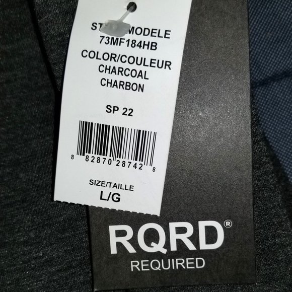 NWT RQRD Required Grey Pull Over High Collar Size L - Picture 3 of 4